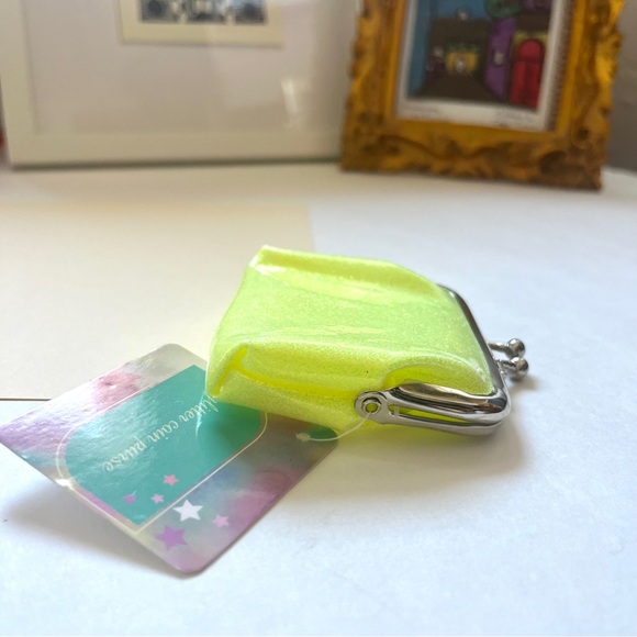 🍭 3/$10 neon green coin purse - Picture 10 of 12